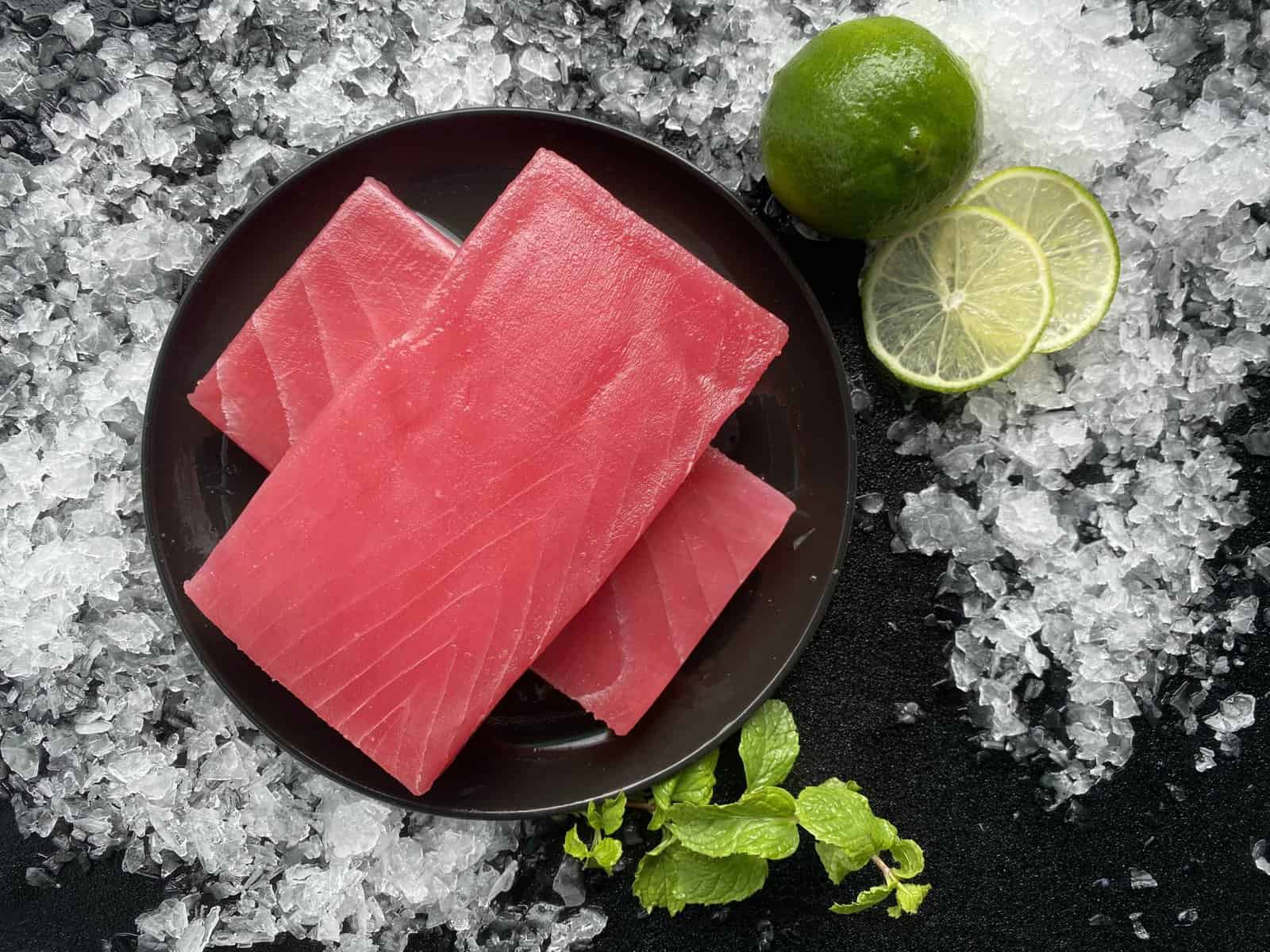 frozen yellow fin tuna saku
